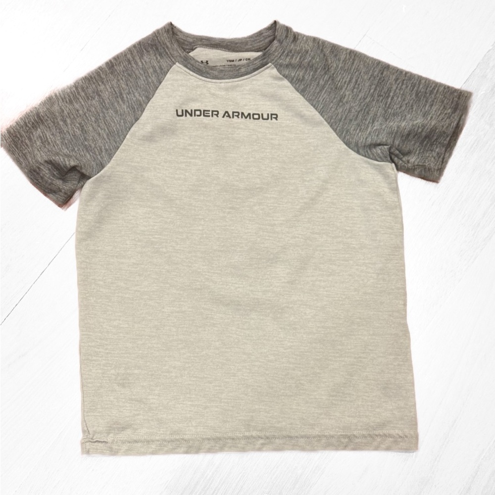 Under Armour Kids Gray and Dark Gray Raglan Tee